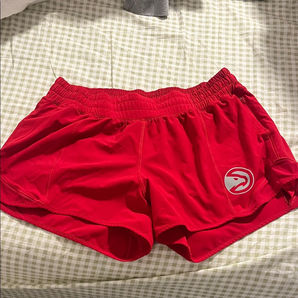 lululemon athletica Red Women's Athletic Shorts with Logo
